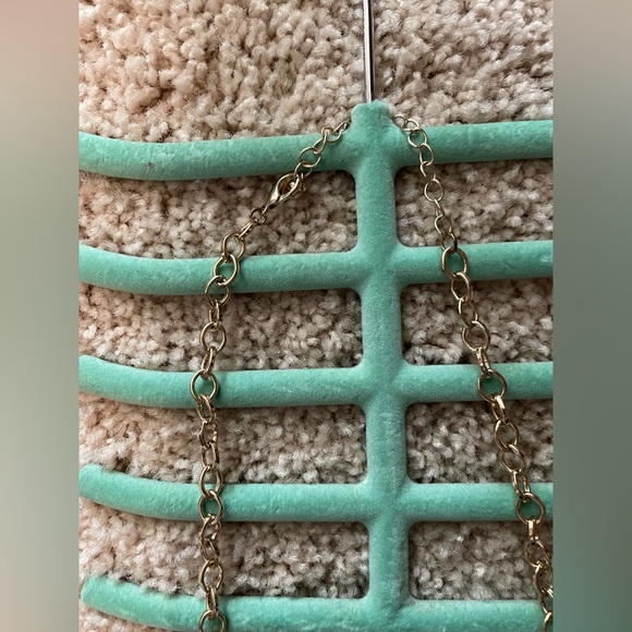 Blue with gold chain bubble necklace - Picture 3 of 3